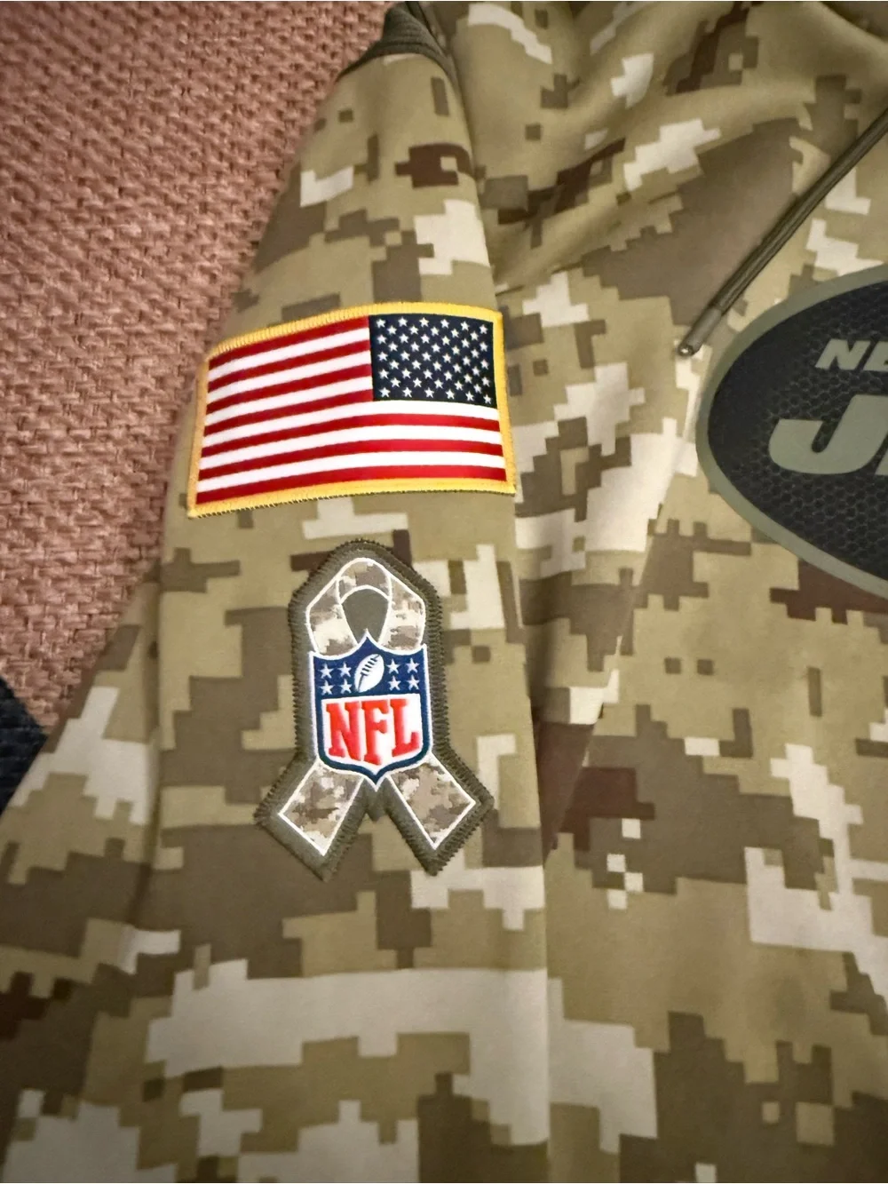 New York Jets Nike Salute to Service Therma-Fit Camouflage Hoodie